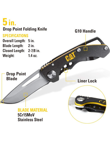 Juego de herramientas 3 piezas CAT 12-en-1 Amarillo