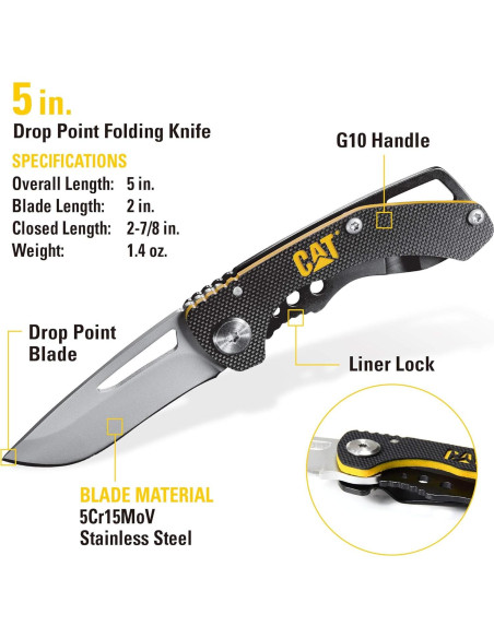 Juego de herramientas 3 piezas CAT 12-en-1 Amarillo