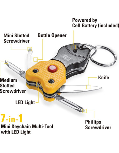 Juego de herramientas 3 piezas CAT 12-en-1 Amarillo