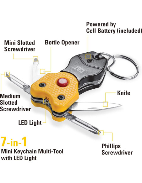Juego de herramientas 3 piezas CAT 12-en-1 Amarillo