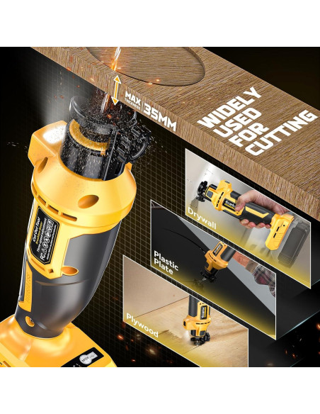 Router Inalámbrico Ecarke 20V para Paneles de Yeso 30000 RPM