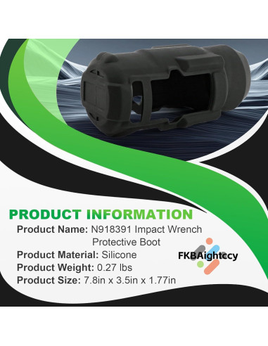 Bota Protectora N918391 para Llave de Impacto DEWALT 20V