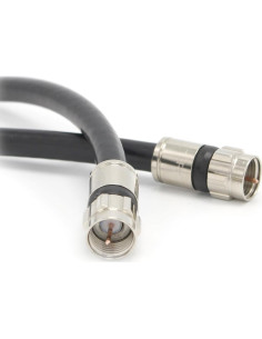 Cable Coaxial RG6 1 Pie THE CIMPLE CO Conectores F-pin Negro 2