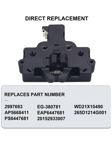 Pestillo de Puerta para Lavavajillas G-E WD21X10490