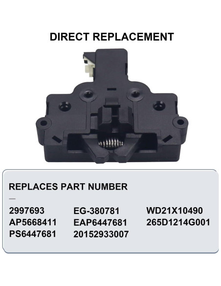 Pestillo de Puerta para Lavavajillas G-E WD21X10490