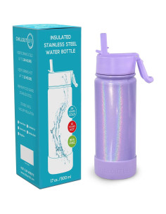 Botella de Agua Aislada CHILLOUT LIFE 500 ml Popote Purpura 2