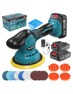 Pulidora Inalámbrica Vkdemer 6" 21V 5500RPM para Coches