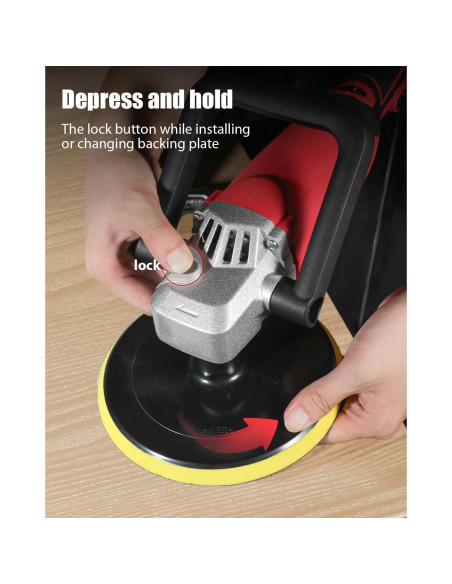 Pulidor de Coche AVID POWER 1200W 6-7 Pulgadas 6 Velocidades