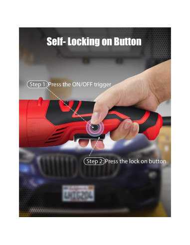 Pulidor de Coche AVID POWER 1200W 6-7 Pulgadas 6 Velocidades