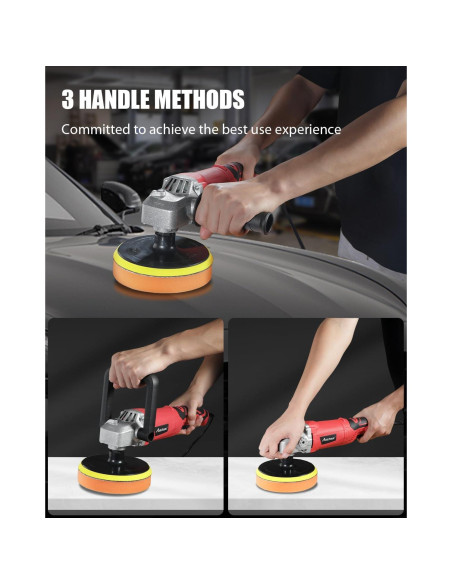 Pulidor de Coche AVID POWER 1200W 6-7 Pulgadas 6 Velocidades
