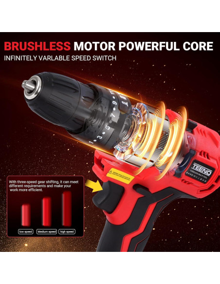 Kit Herramientas Inalámbricas TEENO 20V 8 en 1 con Estuche