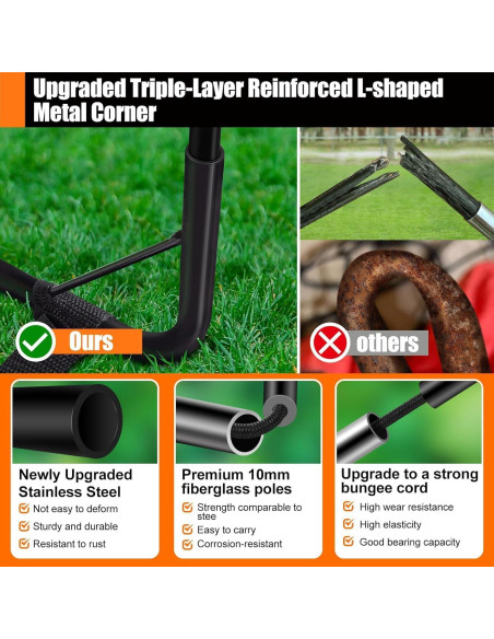 Conjunto de Fútbol Infantil Portátil FITPARNER - 2 Redes 1.52x1.10m