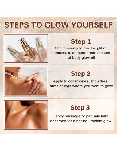 Aceite Corporal Brillante LZXLUKGIR SPF 45 Hidratante 100g