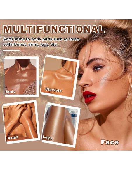 Aceite Corporal Brillante LZXLUKGIR SPF 45 Hidratante 100g