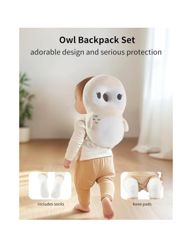 Mochila Protectora de Cabeza Bebé Fortella con Rodilleras y Calcetines