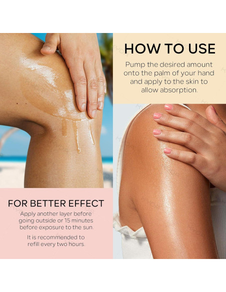 Aceite Corporal Brillante KYDA con SPF 45 y Mica Dorada 100 ml