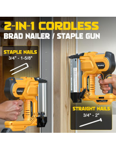 Clavadora de Brad Dewalt 20V 2 en 1 con 1000 clavos 2