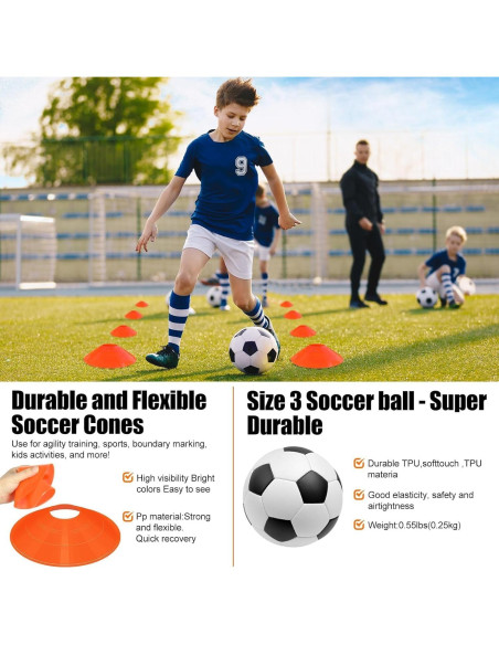 Conjunto de Fútbol Infantil Portátil FITPARNER - 2 Redes 1.52x1.10m