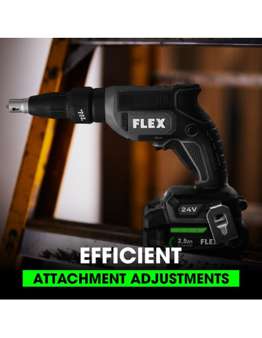 Atornillador de Pladur FLEX 24V con 2 Baterías 2.5Ah