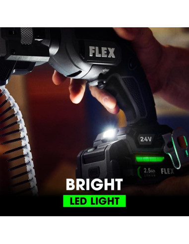 Atornillador de Pladur FLEX 24V con 2 Baterías 2.5Ah