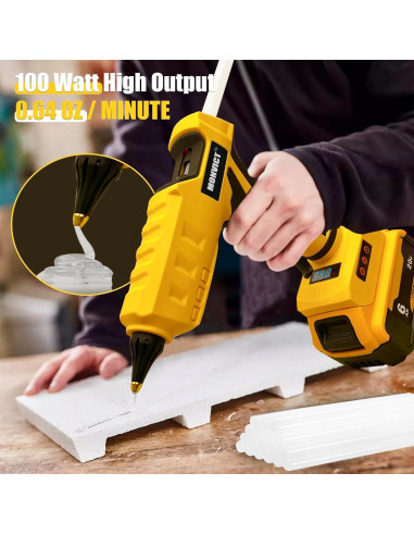 Pistola de Pegamento Inalámbrica MONVICT 100W Digital 20V