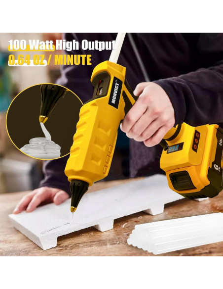 Pistola de Pegamento Inalámbrica MONVICT 100W Digital 20V