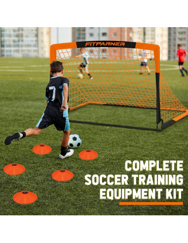 Conjunto de Fútbol Infantil Portátil FITPARNER - 2 Redes 1.52x1.10m