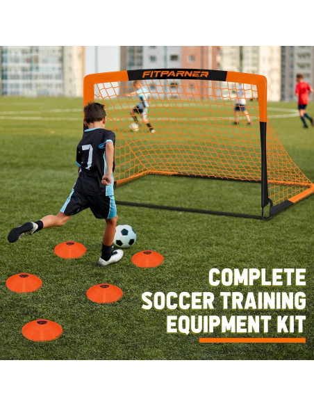 Conjunto de Fútbol Infantil Portátil FITPARNER - 2 Redes 1.52x1.10m
