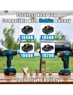 Pistola de Calor Inalámbrica Makita 350W 550C 2 Temperaturas 2