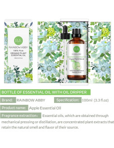 Aceite Esencial de Manzana 100ML RAINBOW ABBY 100% Puro 2