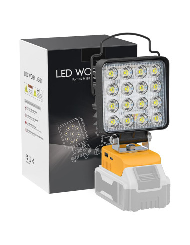 Luz de Trabajo LED LIVOWALNY 20V 60W 6000LM USB