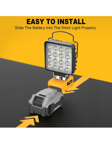 Luz de Trabajo LED LIVOWALNY 20V 60W 6000LM USB