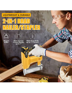 Clavadora sin cable Yutesiri 18GA para Dewalt 20V, 2 en 1 2