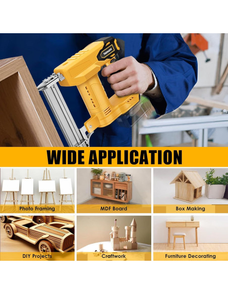 Clavadora sin cable Yutesiri 18GA para Dewalt 20V, 2 en 1
