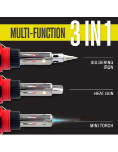 Soldador Butano Berkling BSG-568 3-en-1 Portátil 125W 2