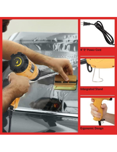 Pistola de Calor Stalwart 1800W Doble Temperatura 50-600C