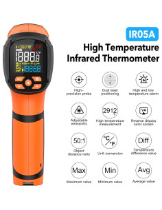 Termómetro Infrarrojo MESTEK IR05A -40 a 1600C LCD 2
