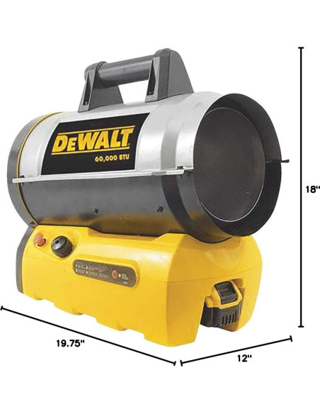 Calentador Portátil DeWalt DXH70CFAV Propano 20V Silencioso