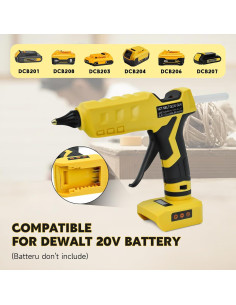 Pistola de Pegamento Inalámbrica LouSdZoke 20V Ajustable 100-200C 2