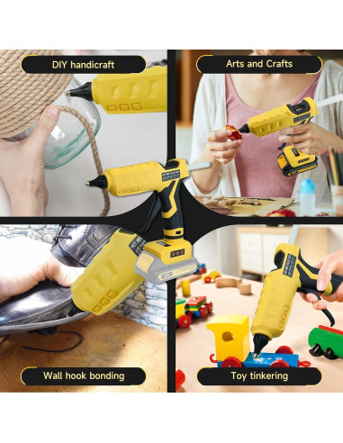 Pistola de Pegamento Inalámbrica LouSdZoke 20V Ajustable 100-200C