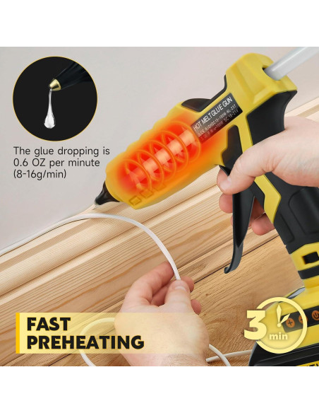 Pistola de Pegamento Inalámbrica LouSdZoke 20V Ajustable 100-200C