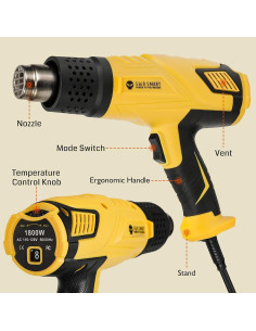 Pistola de Calor SainSmart 1800W con 4 Boquillas 2