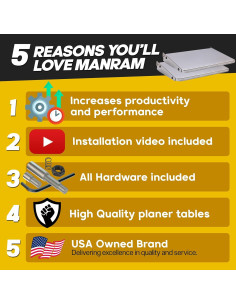 Mesa Plegable Manram para Planer DEWALT DW735 22,86 cm 2