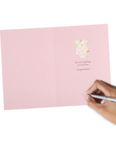 Tarjeta de Felicitación Baby Shower Hallmark Rosa 12.7x18.3cm