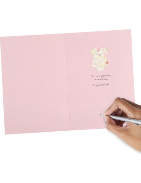 Tarjeta de Felicitación Baby Shower Hallmark Rosa 12.7x18.3cm