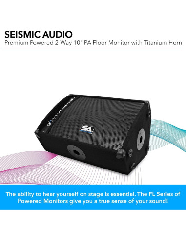 Monitor Activo Seismic Audio FL-10MP-PW 10" 250W PA