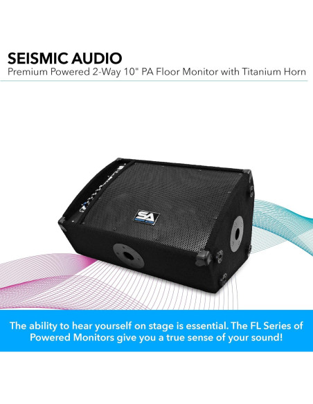 Monitor Activo Seismic Audio FL-10MP-PW 10" 250W PA