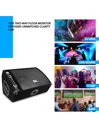 Monitor Activo Seismic Audio FL-10MP-PW 10" 250W PA