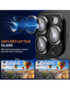 Protector de Lente de Cámara beuxece para iPhone 16 Pro/Max - Metal Mate 2