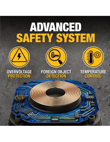 Cargador Inalámbrico DEWALT 10W Rápido y Portátil